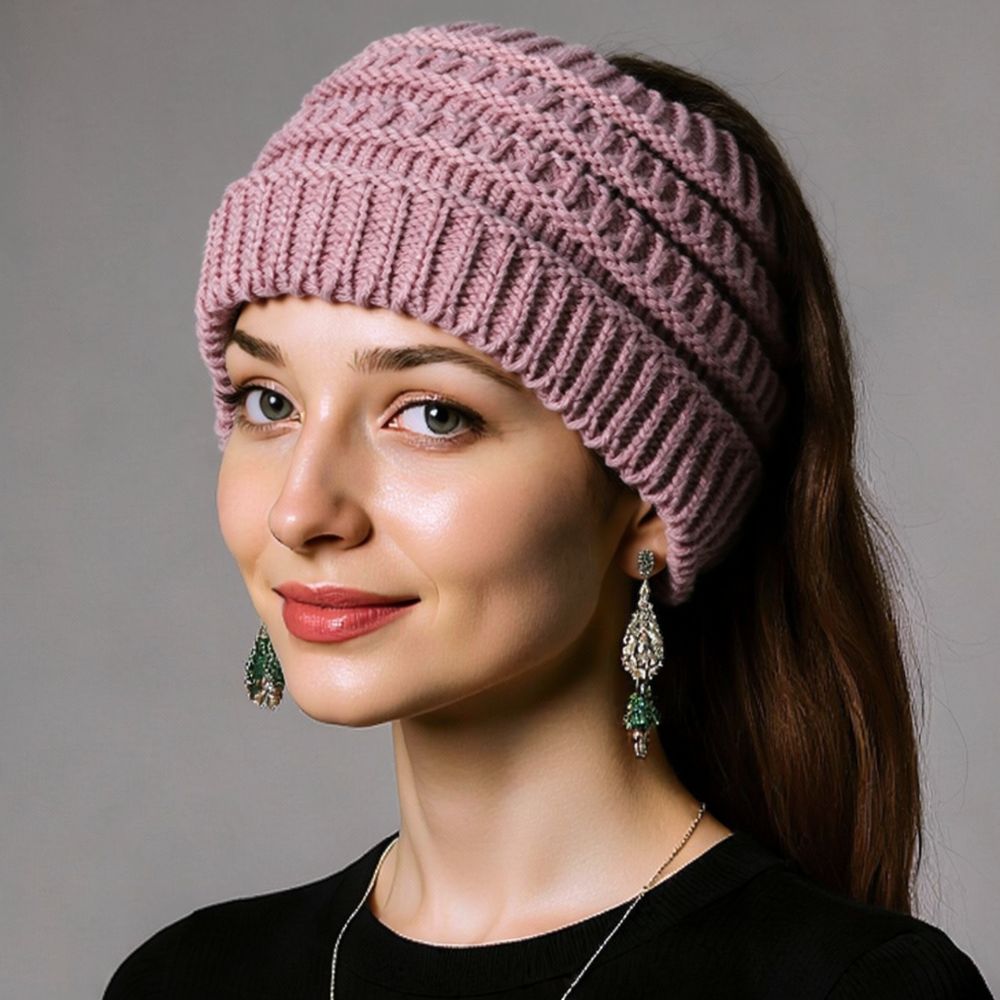 Zimowa dziergana opaska na gło – Fleece Ear Warmer Band recenzja i cena